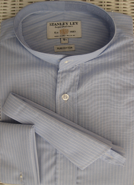 Pale Blue White Pinstripe